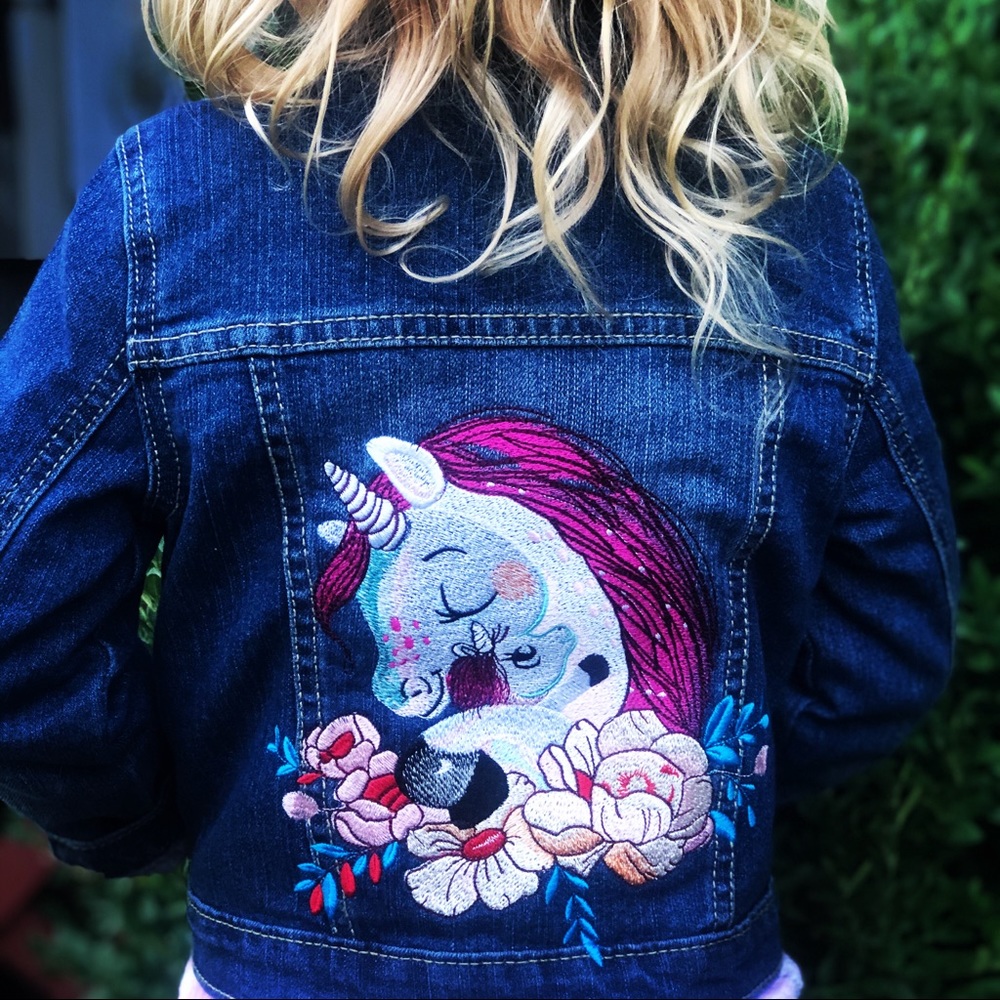 Unicorn Denim Jacket Boutique Aiden+Ava All Sizes
